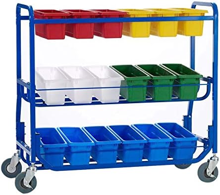 Copernicus School Classroom Office Library on Wheels With 18 Small Tubs