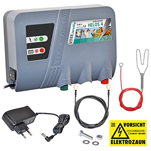 12V 230V Weidezaungerät "HELOS 4" von VOSS.farming, Batteriegerät Netzgerät - Perfekte Hütesicherheit
