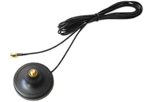 Bolwins O13CS WLAN RPSMA Kabel Antennenkabel Verlängerung Antenne Adapter mit Standfuss, RP_SMA Stecker auf RP_SMA Buchse! vergoldete SMA Reverse Steckverbindung, Kabellänge: 3m