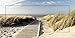 Produktbild Artland Modell-Rahmen Wand-Bild gerahmt mit Motiv Eva Gruendemann Nordseestrand auf Langeoog - Steg Landschaften Strand Fotografie Creme 51,4 x 101,4 x 1,6 cm A6WY