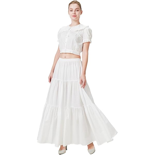 BEAUTELICATE Lange Renaissance Rok - Vintage Hoge Taille Maxi Rok