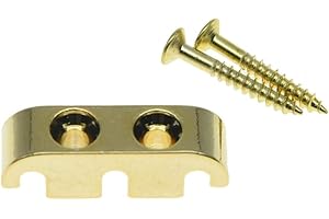 Dopro - Soporte para cuerdas de bajo con tornillos de rosca, cromo/negro/dorado