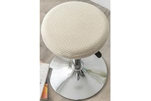 ZZDZW Hockerbezug Runder Hockerbezug Rund 30 cm - 35 cm Sitzhocker Bezug Stretch Hocker Rund Bezug Runder Stuhlbezug Protector Waschbarer Runder Drehbarer Hocker Schonbezug ( Color : A , Size : 2 Stücke )