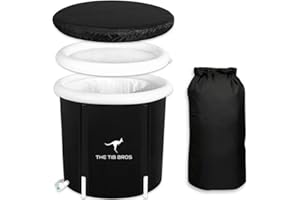 The Tib Bros Portable Ice Bath for Cold Water Therapy/Ice BathTub for Athletes & Adults - 4 Layered Outdoor Cold Plunge Tub Black