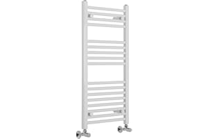 Warmehaus Contemporary Straight Heated Bathroom Towel Rail Radiator Rad 900 x 450 White