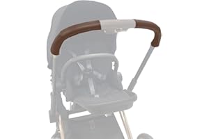 PROTEC TIF | Coperture in Similpelle per Manubrio – Compatibili con CYBEX PRIAM – Protezione Elegante – Fatte su Misura in Spagna (marrone scuro)