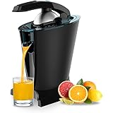 Cecotec Spremiagrumi elettrico a braccio EssentialVita Hyden 600. 600 W, Filtro in acciaio inossidabile, 2 Coni rimovibili, L