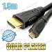 Produktbild Premium 1,8 m Micro HDMI Kabel führen für Amazon Kindle/Tesco Hudl 2 TV HDTV Gold