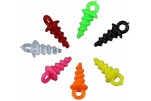 Torchwood Fishing Tackle 25 mixed colour plastic bait screws perfect for Chod Stiff hinged Carp Coarse angling tackle