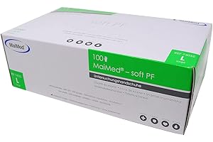 Maimed GmbH 100 Latex Untersuchungshandschuhe MaiMed soft PF puderfrei Einmalhandschuhe Gr. S-XL, Größen_1:L