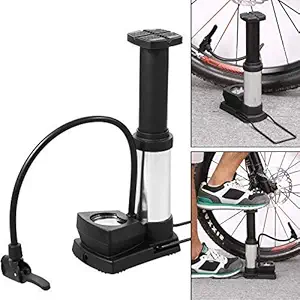 Upsham Foot Activated Floor Pump with Gauge Cycle Air Pump Mini Portable Portable 80PSI Bike Bicycle Tire Floor Pump fotr 1 pcs