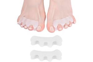 Redreo Silikonowy separator palców u wszystkich palców, uniwersalny rozmiar, korekcja palucha koślawego, korekcja palców, 2 sztuki