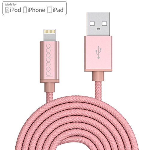 dodocool Lightning Kabel [Apple MFi zertifiziert] 8 pin Applekabel Datenkabel Verbindungskabel USB Kabel Syncing kabel für iPhone iPad ipod 10ft / 3m Rosa Gold