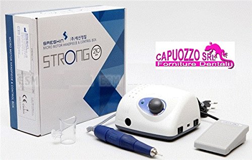 Moteur portatif Strong 210 MICRO Moteur pour nail art dentaire, Lab 35000 TR/min avec pédale