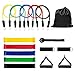 Produktbild Resistance Bands, OTHA 16PCS Widerstandsband Set – 5 Bänder Tubes Mit Unterschiedlicher Stärke- 5 Loop Bänder-Griffe-Türanker-Fußschlaufen für Yoga Sporttraining Muskelaufbau Fitnessbänder