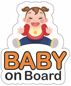 CVANU Baby On Board Kids Safety Warning Window Sign Sticker for Car PVC Vinyl CV9 (Pack of 20) D