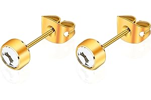 ARTSKIN Boucles d'oreilles en titane pour femmes boucles d'oreilles filles boucles d'oreilles hypoallergéniques sans nickel 3mm-5mm boucles d'oreilles rondes pour oreilles sensibles