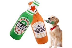 HhBdy Bière Jouet Peluche Couinante Indestructible - Anti-Ennui Interactif pour Toutes Races et Tailles