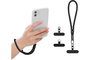 LEEWYOU Mobiltelefonkedja kort universell, justerbar handledsrem mobiltelefonhållare med mobiltelefonkedjahållare, nyckelband
