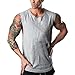 Produktbild OSYARD Herren Sommer T-Shirt, Men's Fitnessstudios Bodybuilding Tops Fitness Ärmelloses Muskelshirt Weste,Heißer Verkauf Freizeit Rundhals Solide Tank