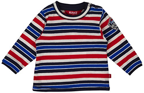Kanz Baby Boys T-Shirt 1/1 Arm T-Shirt Crew Neck Long Sleeve Shirt, Multicoloured (y/d Stripe Multicolored 0001), 0-3 Months (Manufacturer size: 62)