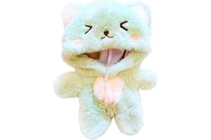 niannyyhouse Ropa de muñeca de peluche de 20 cm para gatos, accesorios de muñeca de 8 pulgadas (verde)