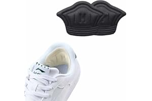YIIOCCC Parte posterior del cojín del talón, plantilla de parche calcomanía de zapatos deportivos, zapatos sueltos demasiado grandes, protectores de talón adhesivos (Negro 10mm)