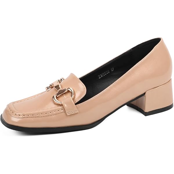 Mocasines De Tacón Para Mujer QUEEN HELENA, De Piel Sintética Con Suela De Goma, Estilo Elegante Y Minimalista