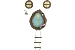 ZUHK Fairy Garden Houses,Miniature Fairy Gnome Home Window Door and Micro Resin Fairy Mushroom fit for Tree Statues Tree Yard and Fairy Garden Sculpture Outdoor Decor Accessories (Bird)