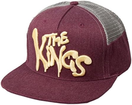 Kings Apparel London Warrior Maroon Grey Mesh One Size Mens Snapback Cap