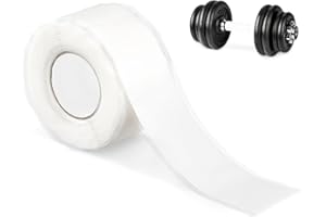 Thatyro White 9.8 Ft Silicone Grip Tape for Handles, Waterproof Self Fusing Silicone Tape, Water Hose Silicone Repair Tape for Pull Up Bars Dumbbells Sports Gym Equipment Tools Baseball Bat (White)