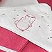 Noukies BB 1589.50 Anna and Pili Hooded Bath Towel Raspberry