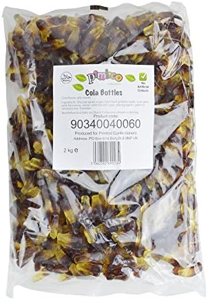 Pimlico Confectioners Cola Bottles Jelly Sweets - natural colours - fruit juice added - HMC UK Halal - 2kg bulk bag