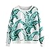 Produktbild DOLDOA Frauen Rundhals Langarm Casual Sweatshirt Pullover Tops Shirt Bluse (EU: 48, A)