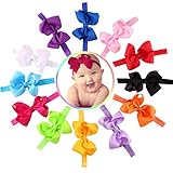 Malloom® 12PC Baby Girls Elastic Bowknot Flower Hairband Photography Headbands