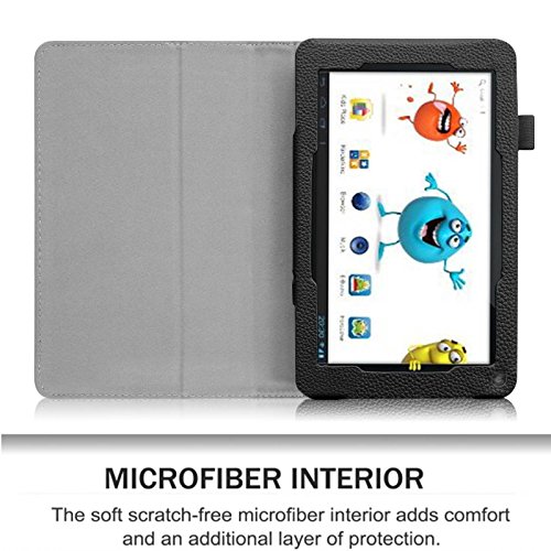 Fintie Odys Pedi Plus 7 Hülle Case – Slim Fit Folio Kunstleder Schutzhülle Cover Tasche mit Ständerfunktion für Odys Pedi Plus 17,8 cm (7 Zoll) Tablet-PC, Schwarz - 4