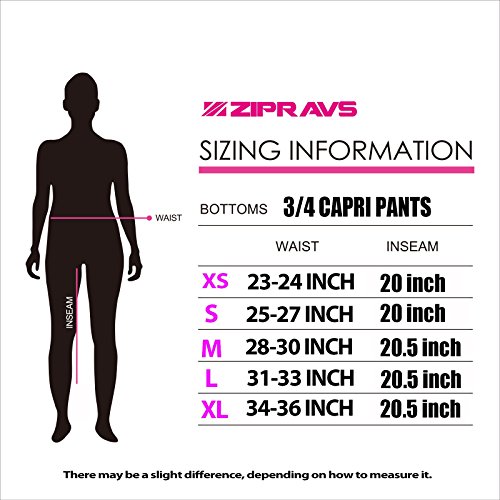Zipravs Damen Women Yogahose Fitnesshose Capri Leggings Laufhosen XS/S/M/L/XL - 4