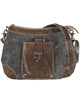 Sunsa Damen kleine Umhängetasche Schultertasche Crossbody Tasche Canvastasche in retro Style Vintagetasche