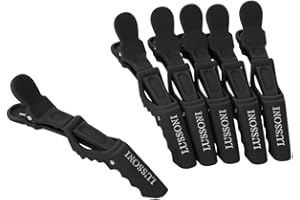 ‎TB TOOLS FOR BEAUTY Friseurklammern aus Kohlefaser, T4B LUSSONI Krokodil-Abteilklammern, 6 Stück