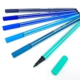 Cada pluma de punta de fibra premium escribe una línea media de 1,0 mm para una aplicación uniforme de tinta.
