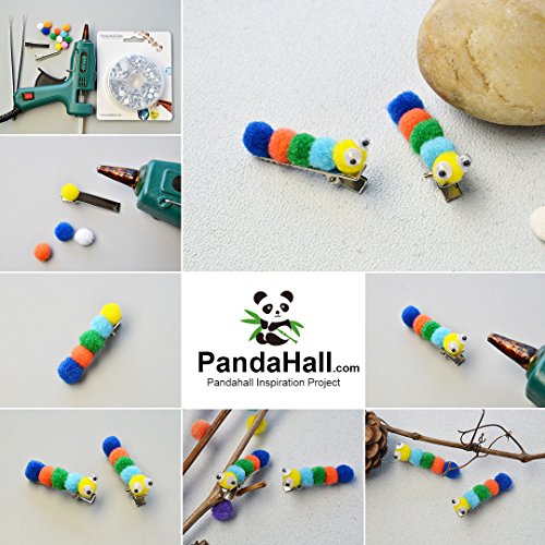 PandaHall Elite ca 2000 stk 10 mm Bunte Mini Pompons Kinder zum Basteln toll Figuren und Dekoration - 7