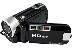 Camnoon Videocamera digitale portatile 1080P ad alta definizione Videocamera DV 16MP Schermo LCD da 2,7 pollici Zoom digitale 16X Batteria incorporata