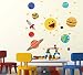 Luke And Lilly Rocket Travelling Planets Wall Sticker( Pvc Vinyl, 110 Cm X 65 Cm) RS.299.00