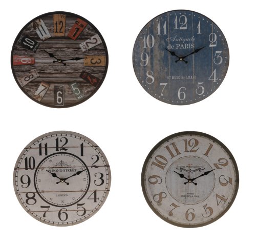 LS Design Wanduhr Küchenuhr Bürouhr Kolonialstil Antik Shabby Retro Look Paris Style