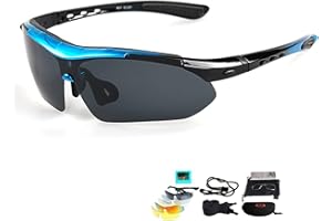V VILISUN Polarized Sports Sunglasses for Men Women UV400 Cycling Glasses with 5 Interchangeable Lenses Bike Goggles in Cycling, Fishing, Running, Driving, Golf