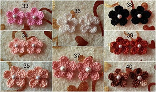Earrings lobe shaped flower | stud earrings | crochet in various colors | ilnodocreativo