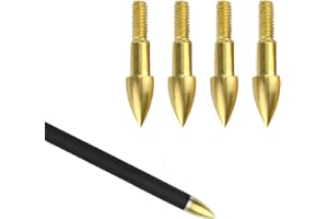 ‎SHARROW SHARROW 24 Stück Bogenschießen Pfeilspitzen Projektilspitzen Edelstahl Ziel Pfeil Tipps Jagdspitzen 75 Grains Broadheads für Pfeil und Bogen