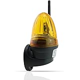 Schartec Mini Signalleuchte 12v 24V und 230V LED gelb mit Stabantenne für Garagentorantrieb Drehtorantrieb Schiebetorantrieb 