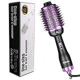 Adkwse Salon One-step Sèche Cheveux Volumisant,4 en 1 Brosse Soufflante,Brosse Lissante Chauffant,Multifonctionnels Brosse Air Chaud pour Tous les types Cheveux