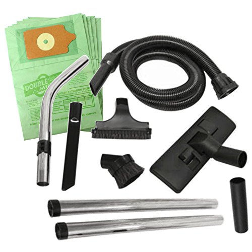Spares2go Complete Wet & Dry 1.7m Hoover Hose, Rods, Floor & Mini Tool Kit for Numatic Henry Hetty etc Vacuum Cleaners (Includes 10 x Dust Bags)